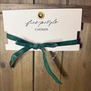 Free People Emerald Velvet Choker